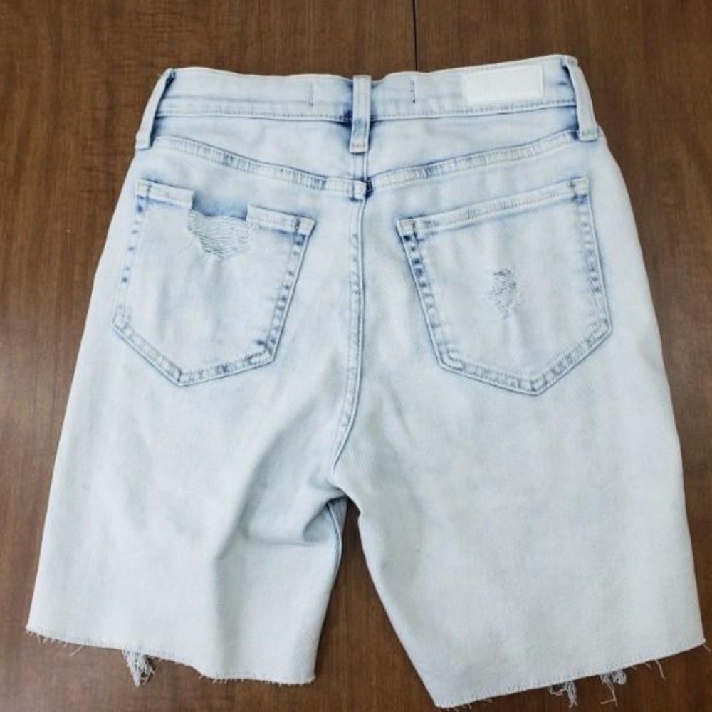 NWT Hollister Ultra DISTRESSED High Rise SHORTS Bermuda Women's W25 Soft Stretch - Picture 9 of 14